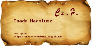 Csada Hermiusz névjegykártya